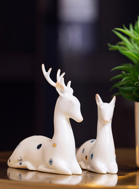 又见梨花景德镇陶瓷一路平安摆件