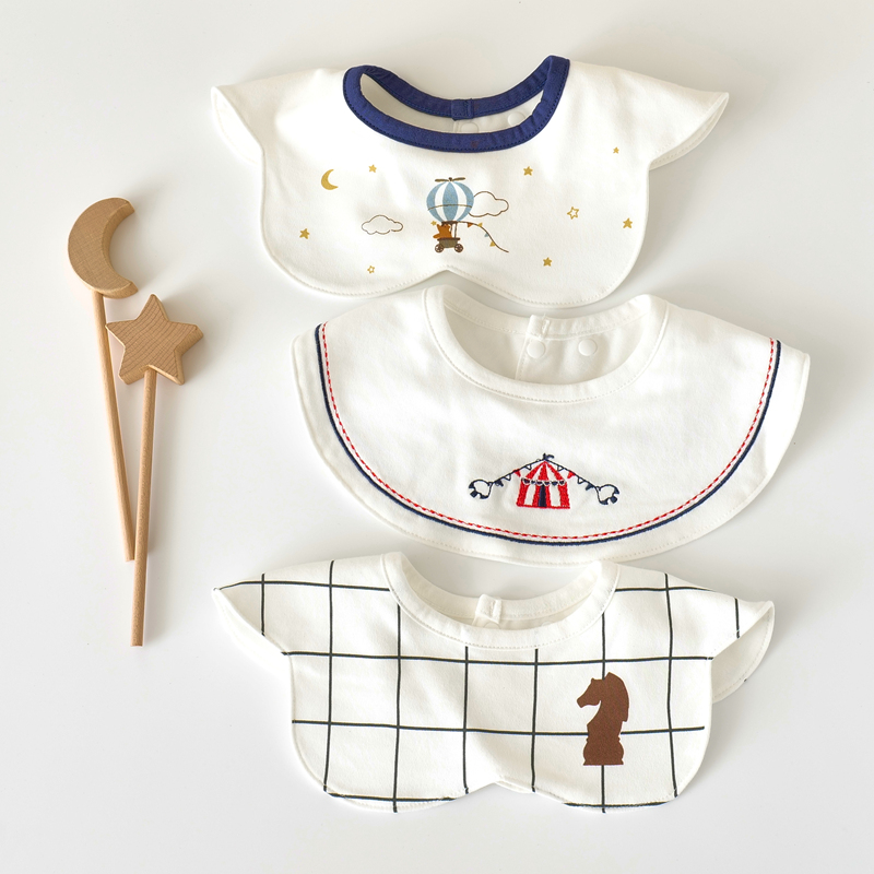 Baby waterproof pure cotton saliva towel anti-spitting bib