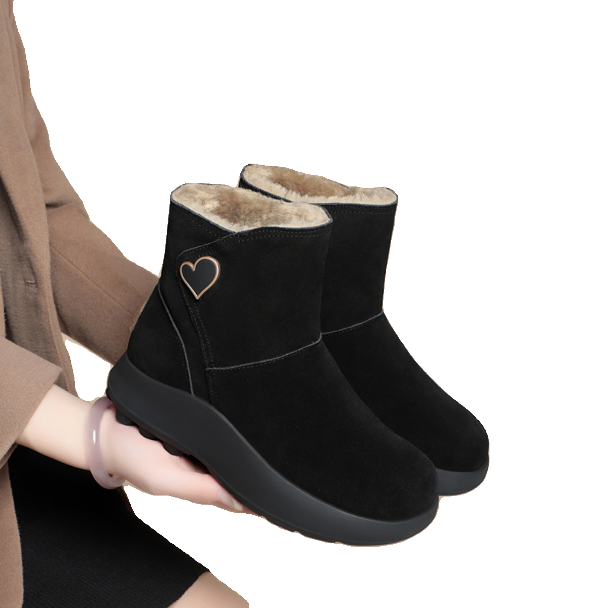 东北妈妈雪地靴女加厚羊毛大棉鞋磨砂面真皮鞋防滑平底短筒女鞋冬,淘宝优惠券,粉丝福利购,淘宝优惠卷