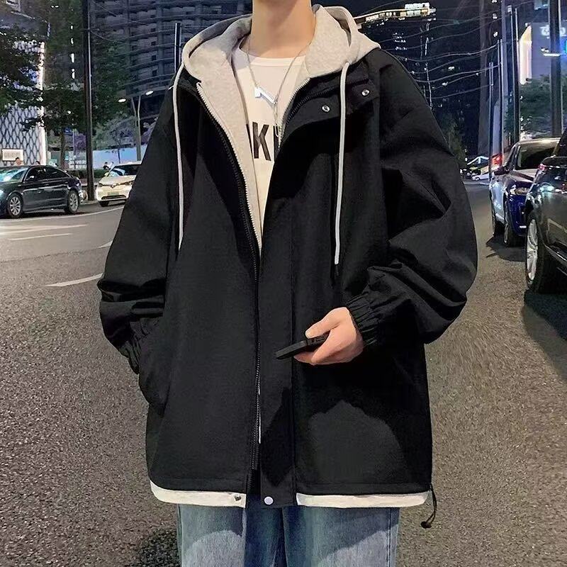 连帽美式秋冬假两件外套男夹克潮一整套搭配牛仔裤男装三件套,淘宝优惠券,粉丝福利购,淘宝优惠卷