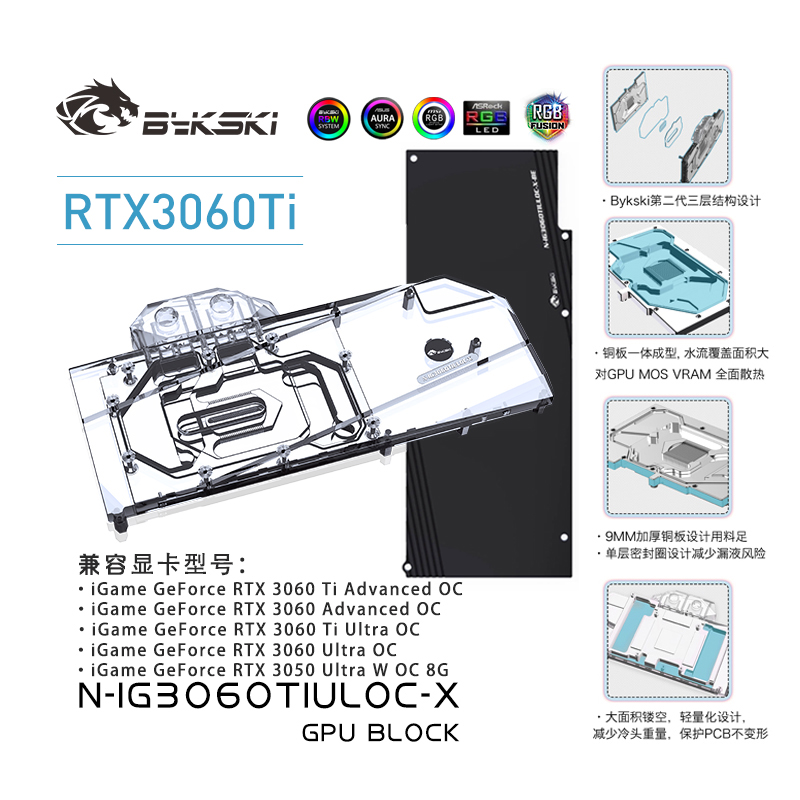 By清仓显卡冷头RTX3090/3080/3070ti/3060ti/RX6900XT/5700XT-图2