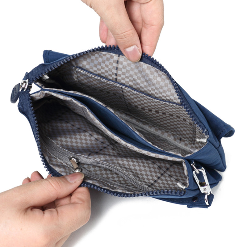 Gudika多隔层手机包横款方形休闲小方包拉链多口袋尼龙布女手抓包,淘宝优惠券,粉丝福利购,淘宝优惠卷