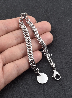 2026新款金属拼接手链古巴手链女