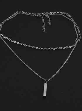 朱一龙同款项链不锈钢情侣潮流短