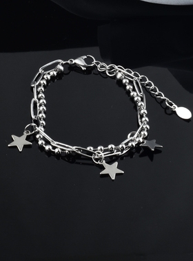 甜酷女生设计感十字星混搭手链
