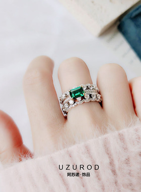 创新时尚正反两戴s925女奢华排戒