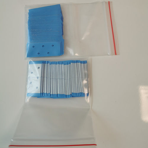 织发补发假发专用双面胶小蓝片胶片生物胶蓝白孔美国进口防水防汗 - 图0