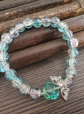 原创手链碎冰花珠民族风女