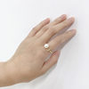 Natural freshwater pearl ring 18K real gold electroplating fashion simple open pearl ring