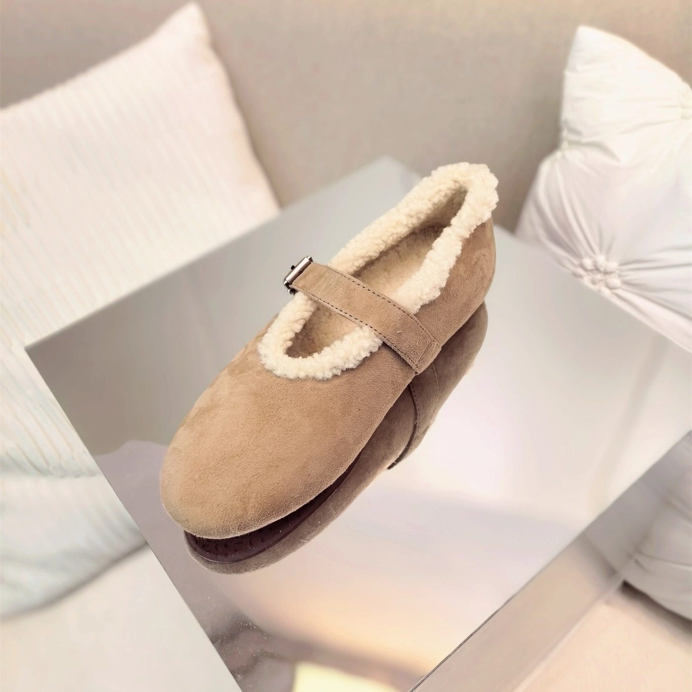 欧美羊羔毛羊皮毛平底芭蕾舞玛丽珍鞋女冬季保暖英伦学院风娃娃鞋,淘宝优惠券,粉丝福利购,淘宝优惠卷