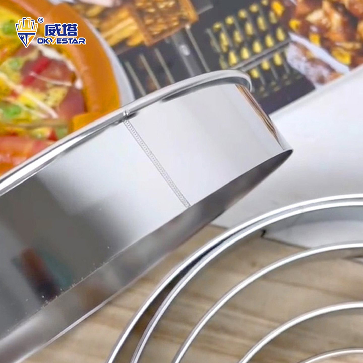 筛网专用304不锈钢披萨上料环6 7 8 9 10 12寸烤网比萨撒料放料圈 - 图1