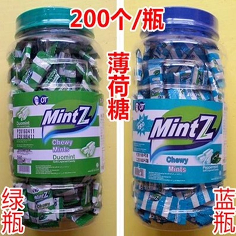 印尼糖果 MintZ牌特浓薄荷味软糖 经典薄荷糖465克瓶装薄荷糖包邮 - 图0