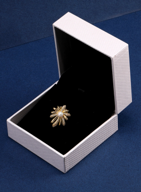 烟花烫珍珠高档胸花防走光小胸针