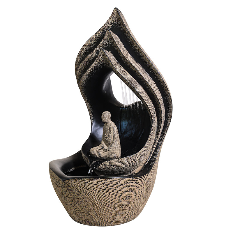 新中式禅意流水摆件家居办公室客厅玄关桌面装饰水景招财喷泉景观,淘宝优惠券,粉丝福利购,淘宝优惠卷