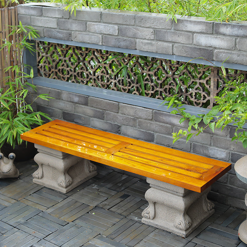 户外摆件实木花架中式庭院花园布置装饰造景人造石敦阳台花盆底座,淘宝优惠券,粉丝福利购,淘宝优惠卷