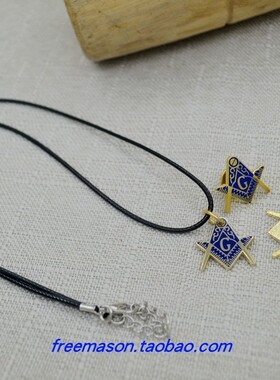欧美共济会男士街舞百搭镀金吊坠