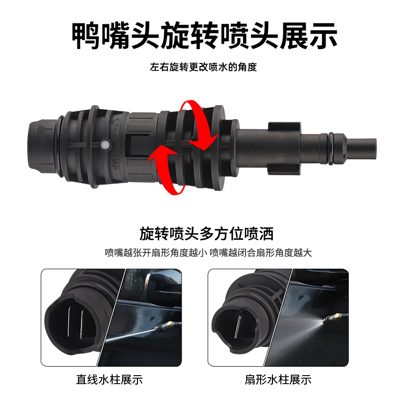 亿力3/4/5系高压洗车机配件水枪钢丝管进出水接头刷泡沫壶-图1