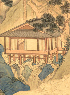 传统山水风景挂画卷轴新中式挂画