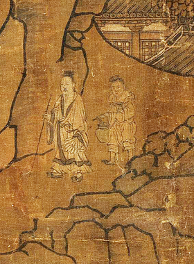 新中式挂画装饰画绢布打印