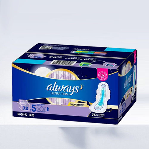 现货 美国Always ultra thin超薄网面日用夜用卫生巾48片可选 - 图2