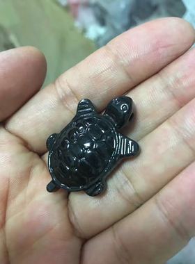 托玛琳吊坠黑色观音长寿龟