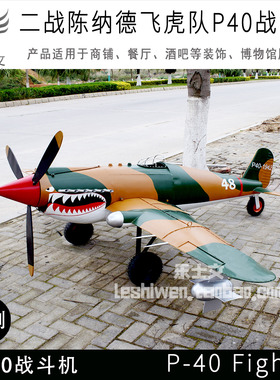 P40活塞式战斗机陈纳德P-40飞虎队战鹰飞机模型空中吊饰创意挂饰