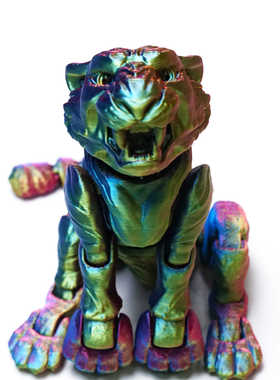 3D打印玩具模型老虎关节超可动网红成品雕塑摆件手办动物装饰工艺