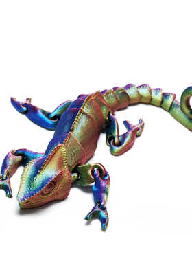3D打印玩具模型蜥蜴关节可动网红成品雕塑摆件手办动物装饰工艺品