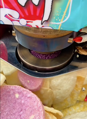 鲜爆虾饼机压片机夜市虾片机商用摆摊膨化机虾片机流动创业虾饼机