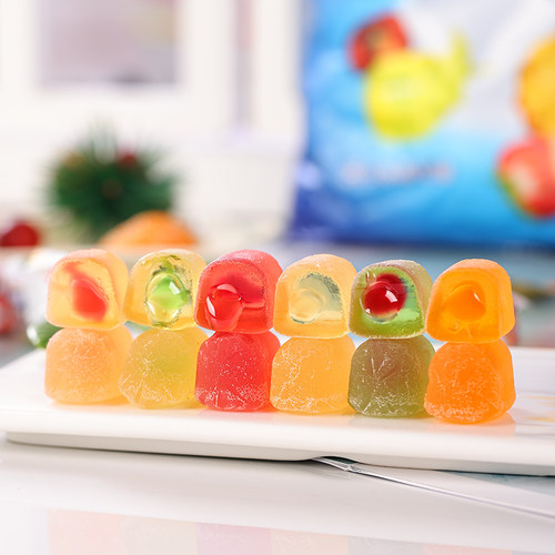 俄罗斯进口水果夹心软糖KDV紫皮糖金蜻蜓什锦Q糖休闲零食年货喜糖 - 图2