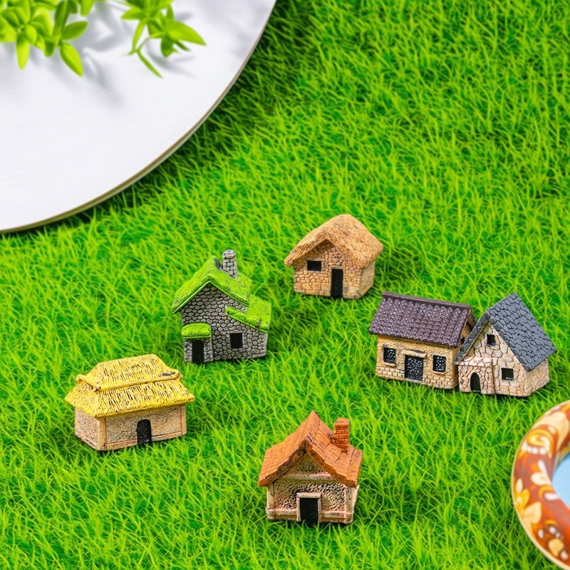 微景观仿真复古乡村茅草房子 旧式房屋 园艺diy造景装饰 桌面摆件,淘宝优惠券,粉丝福利购,淘宝优惠卷