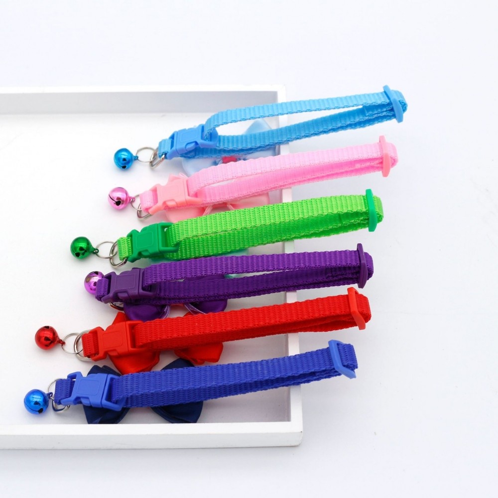 宠物项圈 多色 可选小狗泰迪项圈小猫蝴蝶结项圈 彩色铃铛可调节,淘宝优惠券,粉丝福利购,淘宝优惠卷