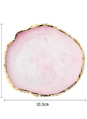 美甲甲油胶调色盘树脂玛瑙金色装饰品彩绘调色板甲片展示板工具