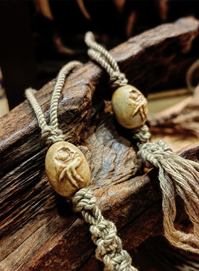 挂件挂件鹿角手工雕刻