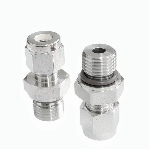 316不锈钢G外螺纹转卡套接头G1/8/G1/4/G1/2外丝转3 6 8 10mm卡套 - 图0