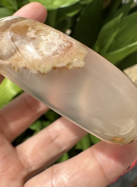 54圈冰透黄色网红百搭风玛瑙手镯