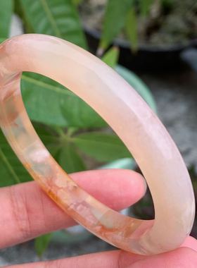 时尚风韩版高冰种黄色玛瑙手镯