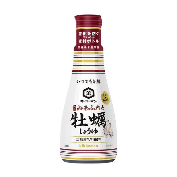 日本进口  龟甲万 万字 牡蛎酱油   海鲜生抽   锁鲜瓶 200ml