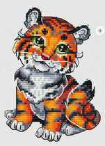 12813 Little Tiger Cross embroidered electronic map Replored Source File XSDs