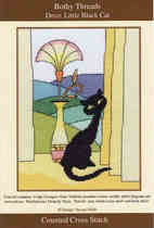 Black cat cross embroidered electronic diagram redrawing source file XSDs on the side of the Bothy Threads window