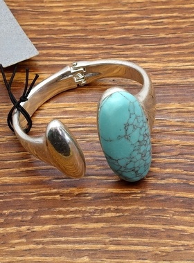 西洋欧美风设计师腔调森女文艺范舞台走秀场重磅弹力手镯