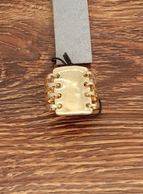 西洋欧美风磨花哑光金色设计师腔调森女文艺嘻哈朋克摇滚范戒指环