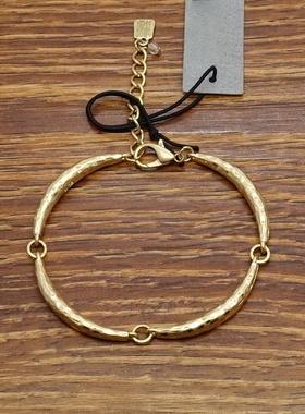 异域西洋欧美风亚光镀金百搭款式文艺气息休闲风情侣男女同款手链