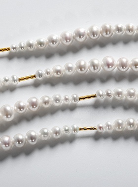 18K金双层交叉短款项链淡水珍珠高级感气质衣服配饰网红锁骨链女