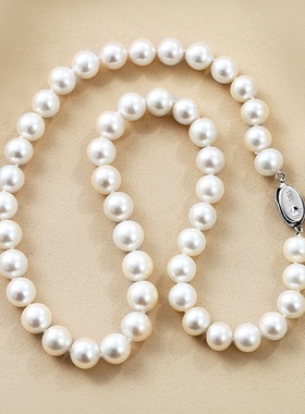 S925银淡水珍珠挂链无核珍珠项链高级感时尚气质网红短款锁骨链女