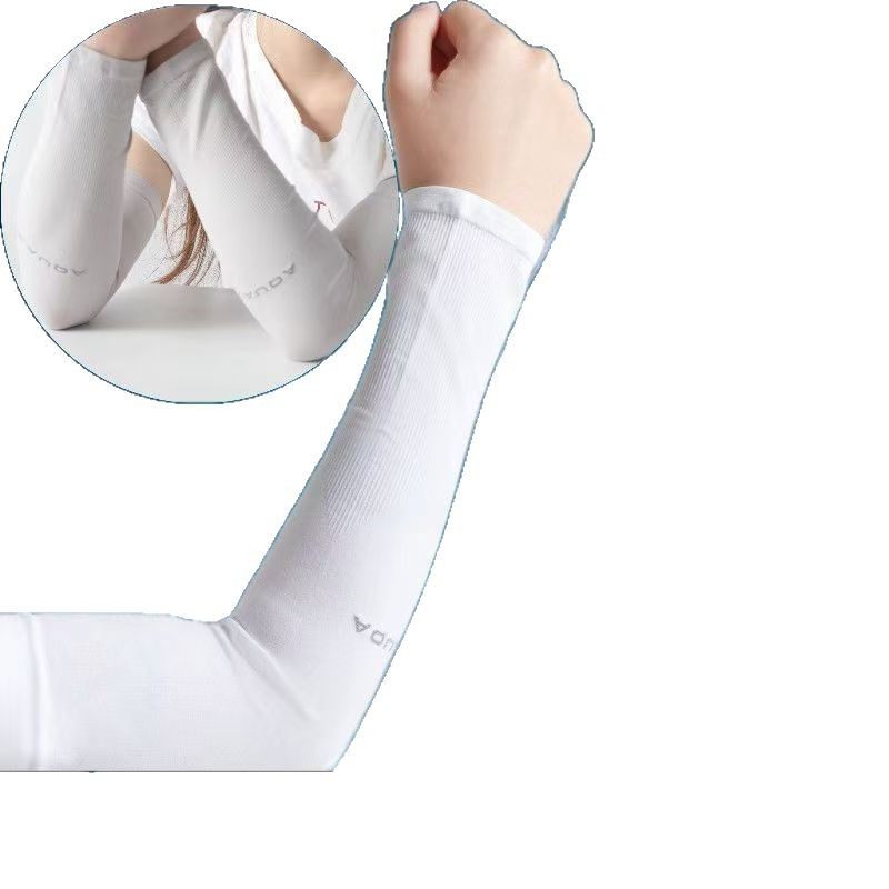 防晒手袖冰袖厚款加厚袖套加长防紫外线套袖透气臂套不起球冰袖套 - 图3