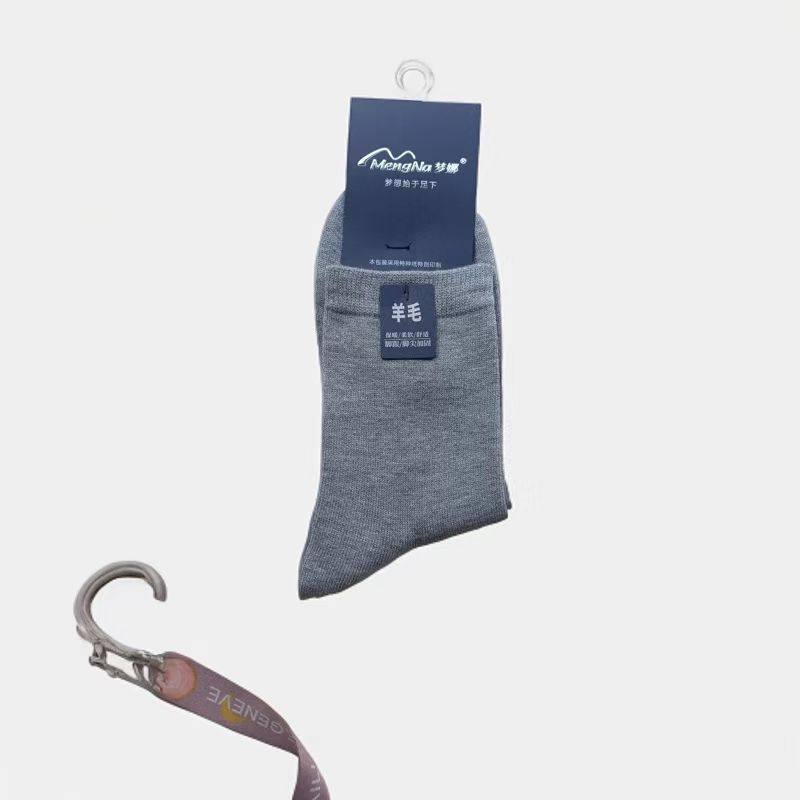 梦娜2938秋冬新款休闲羊毛男士袜保暖舒适脚跟脚尖加固中筒袜商务,淘宝优惠券,粉丝福利购,淘宝优惠卷