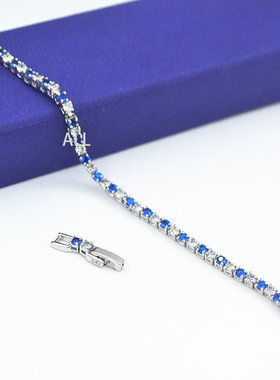 蓝色超闪水晶礼物手链