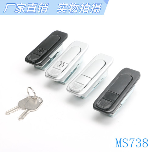 海坦柜锁MS738-1配电箱锁/电柜平面锁/电柜箱弹跳锁 机械门锁工业 - 图3