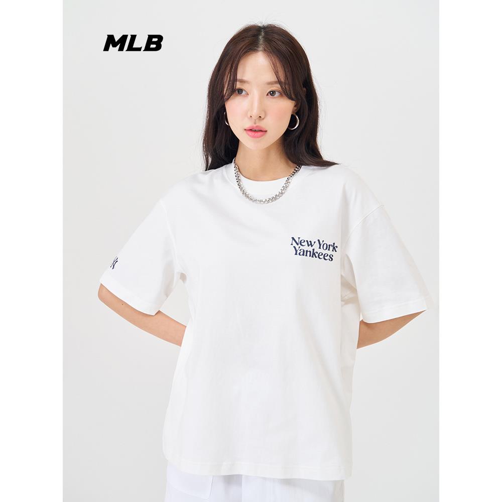 男女情侣学院风运动纯棉T恤大logo短袖TSV04 - 图2